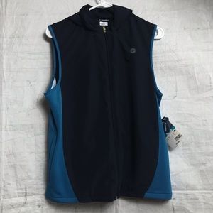 NEW Nordic Track Blue Hoodie Vest Sz Large